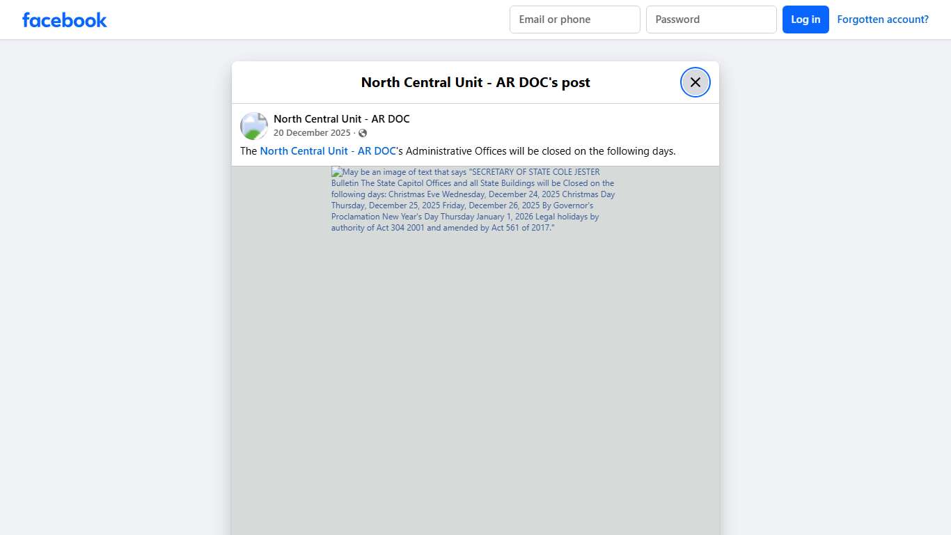The North Central Unit - AR... - North Central Unit - AR DOC | Facebook